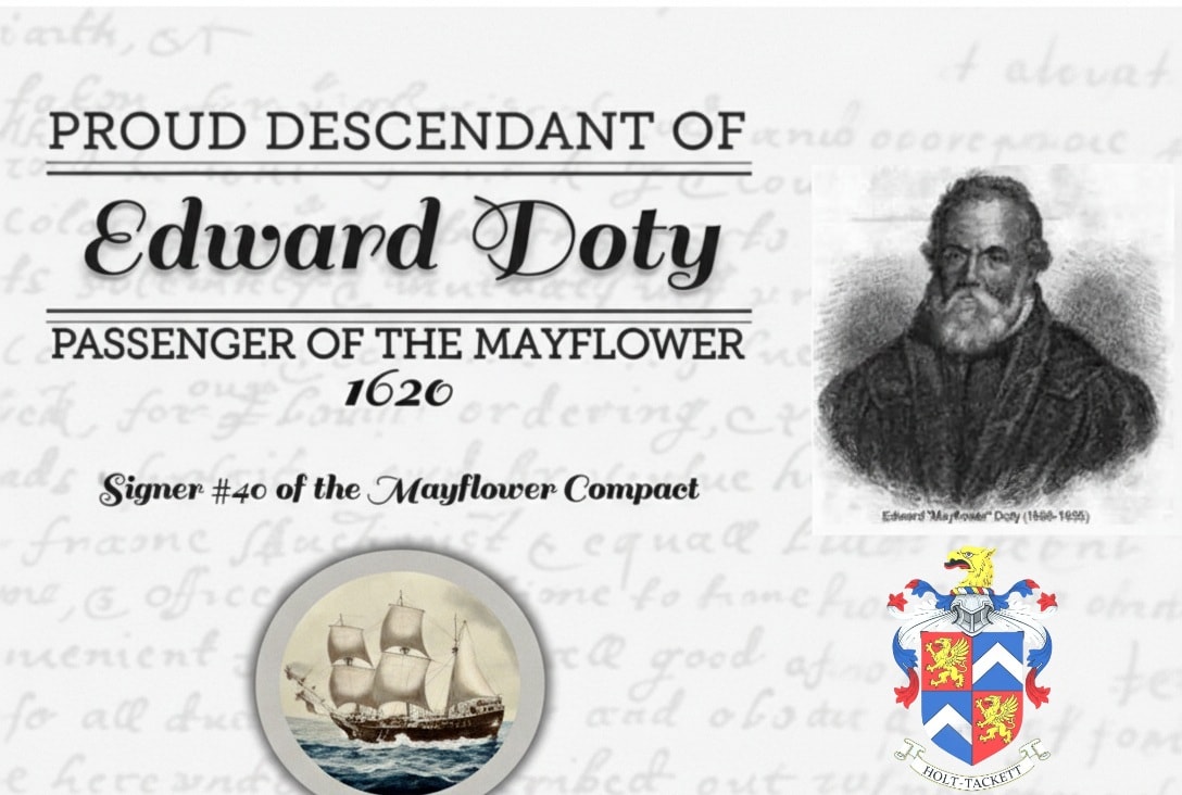 Edward Doty, Mayflower Passenger from 1620
