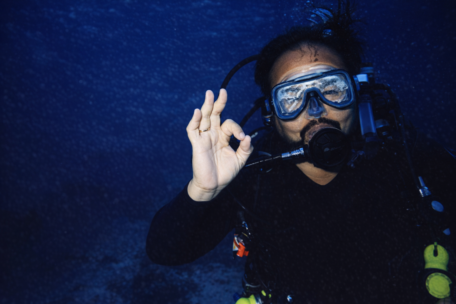 Barrett underwater — advanced scuba diver